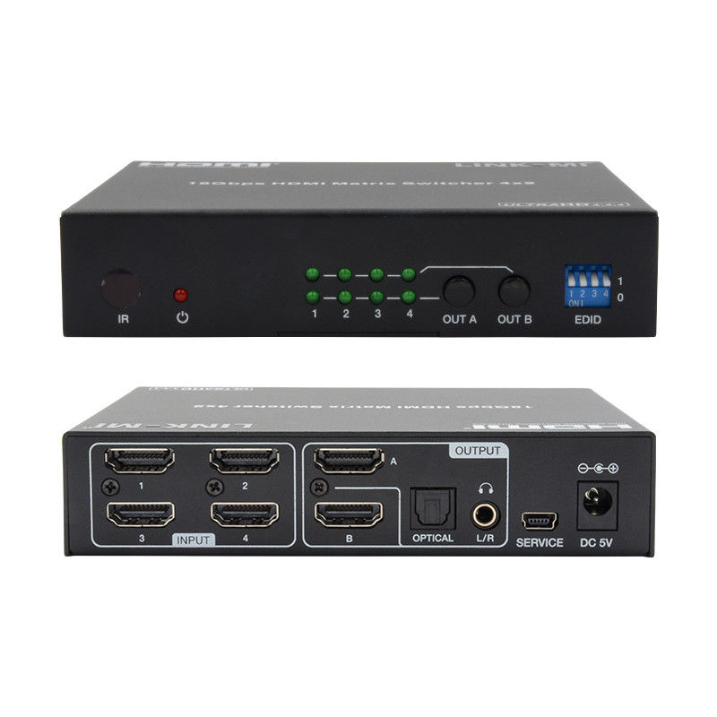 4X2 HDMI マトリックス スイッチ Hdmi スイッチ オーディオ エクストラクター 4K から 1080P ビデオ スイッチ