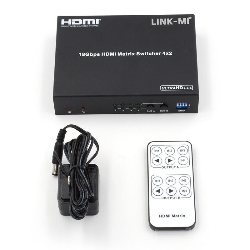 4X2 HDMI マトリックス スイッチ Hdmi スイッチ オーディオ エクストラクター 4K から 1080P ビデオ スイッチ