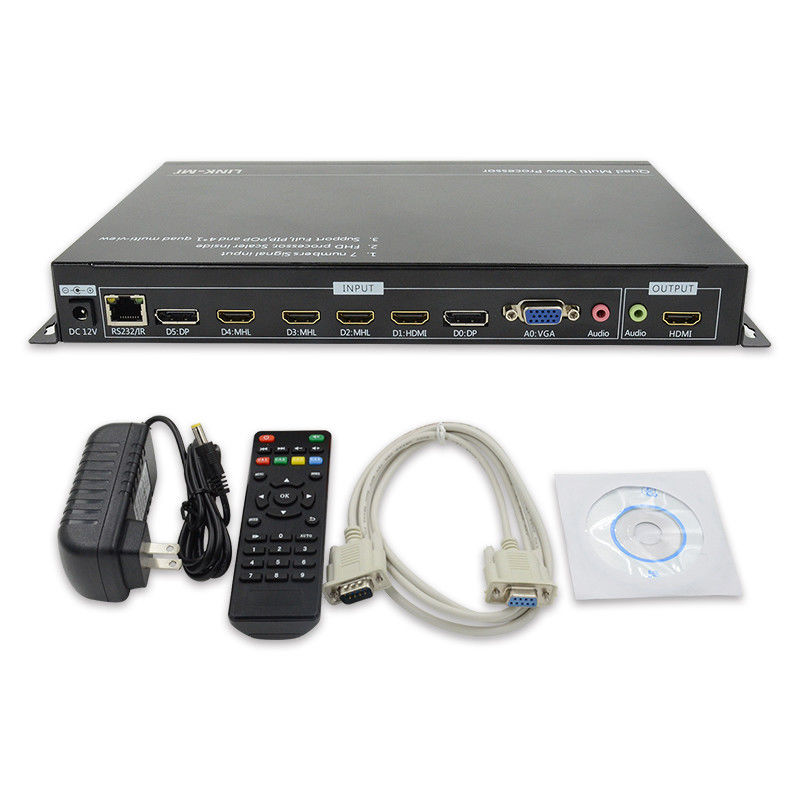 PIP POP HDMI マルチビューア 4k 4x1 IR リモート RS232 コントロールセンター制御