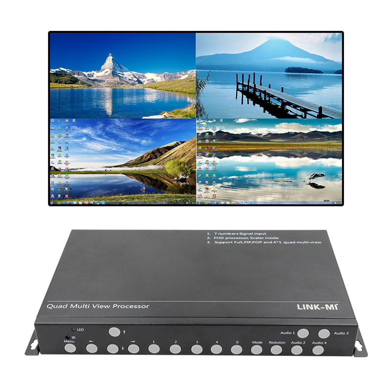 PIP POP HDMI マルチビューア 4k 4x1 IR リモート RS232 コントロールセンター制御