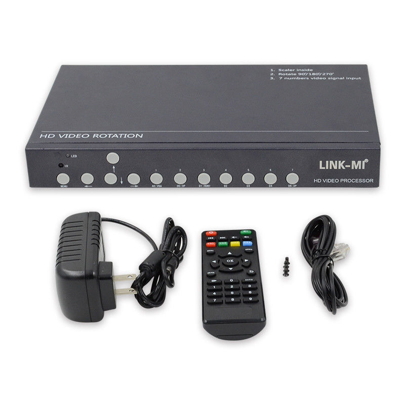 12V HDMI ビデオ ウォール コントローラー ビデオ ローター 90 180 270 度 HD ビデオ アップスケーリング 回転スイッチ