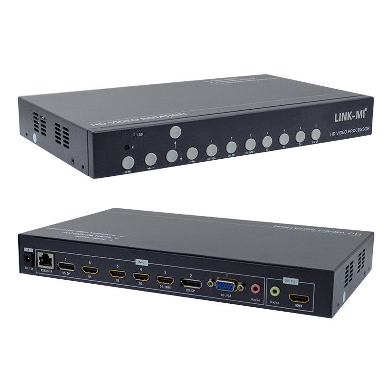 12V HDMI ビデオ ウォール コントローラー ビデオ ローター 90 180 270 度 HD ビデオ アップスケーリング 回転スイッチ