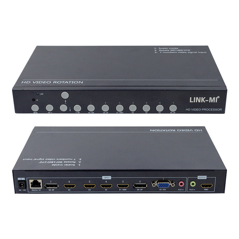12V HDMI ビデオ ウォール コントローラー ビデオ ローター 90 180 270 度 HD ビデオ アップスケーリング 回転スイッチ