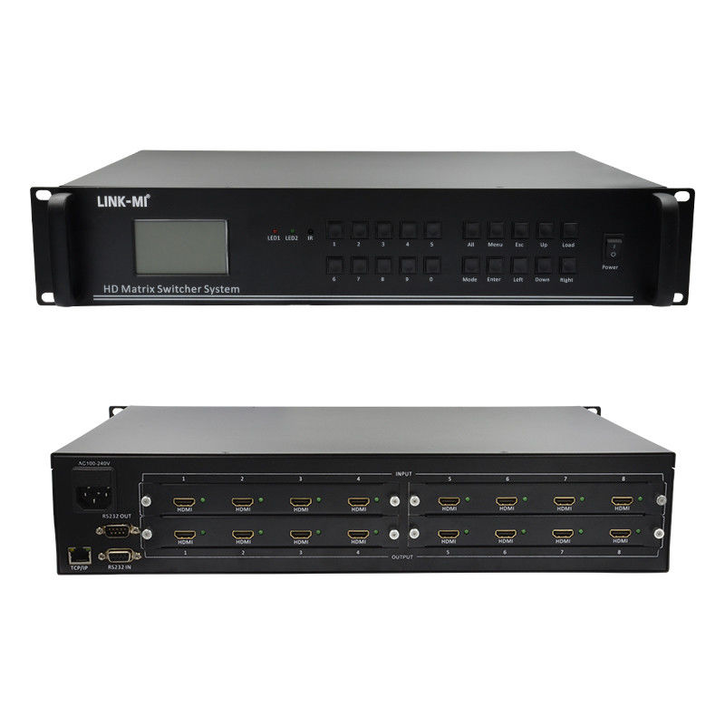 4Kビデオオーディオマトリックス 8X8 HDMIマトリックススイッチシステム RS232 TCP/IP リモコン