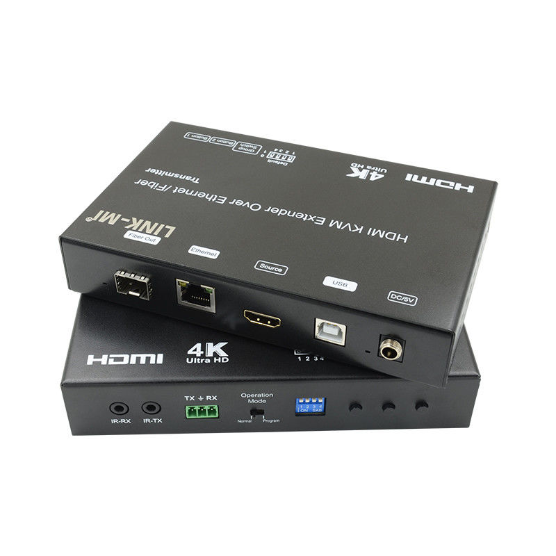 HDMI USB AV オーバー IP KVM エクステンダー オーバー ファイバー サポート POE RS232 ユニキャスト マルチキャスト