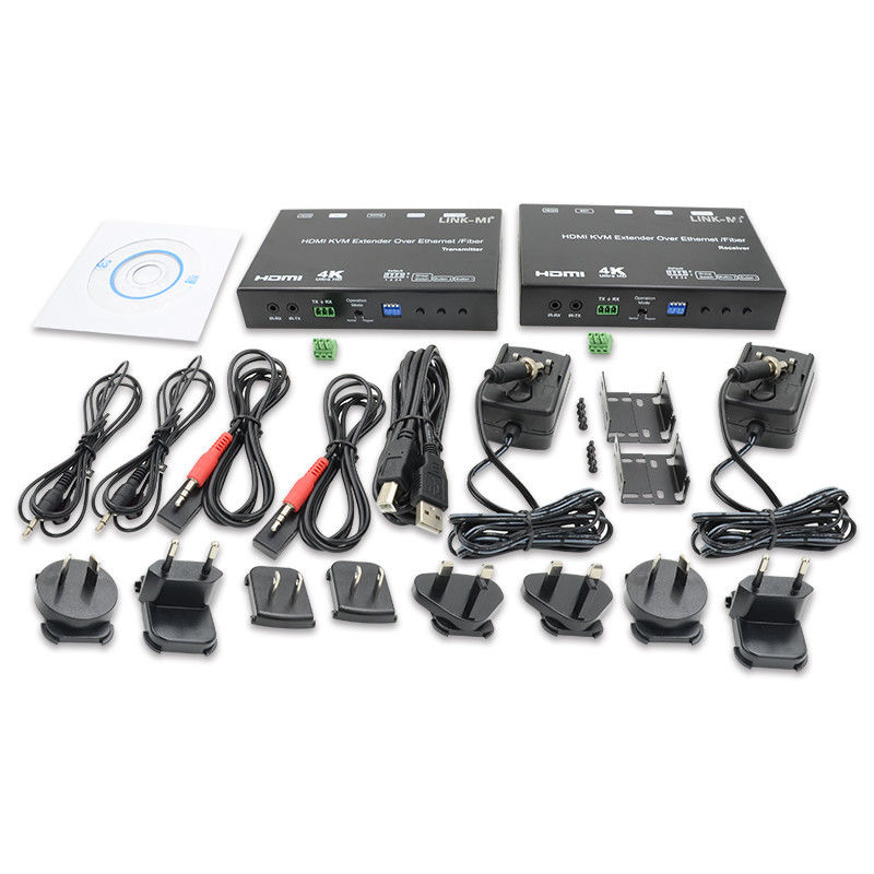HDMI USB AV オーバー IP KVM エクステンダー オーバー ファイバー サポート POE RS232 ユニキャスト マルチキャスト