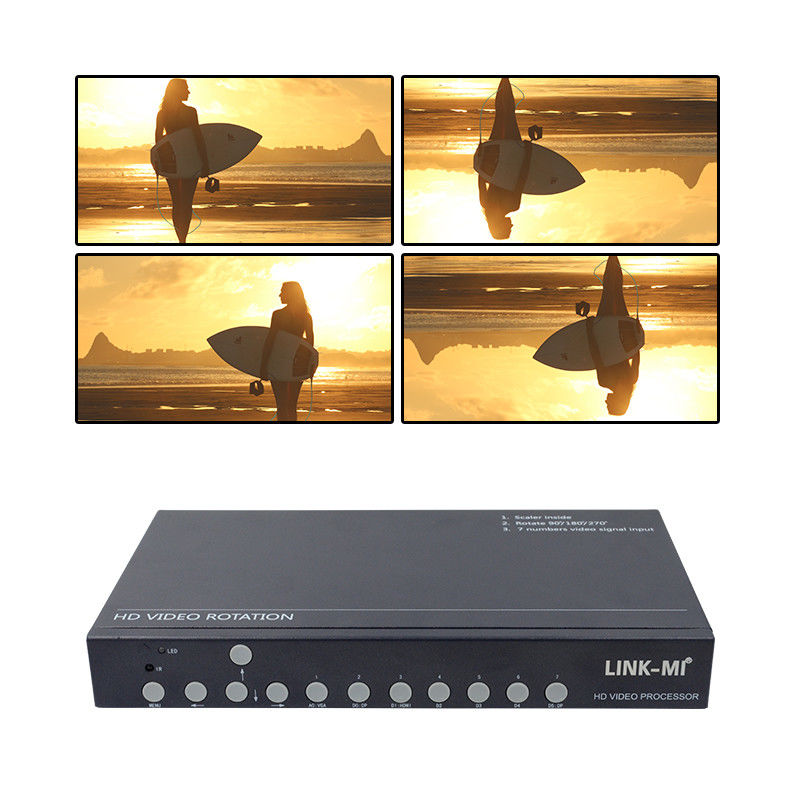 12V HDMI ビデオ ウォール コントローラー ビデオ ローター 90 180 270 度 HD ビデオ アップスケーリング 回転スイッチ