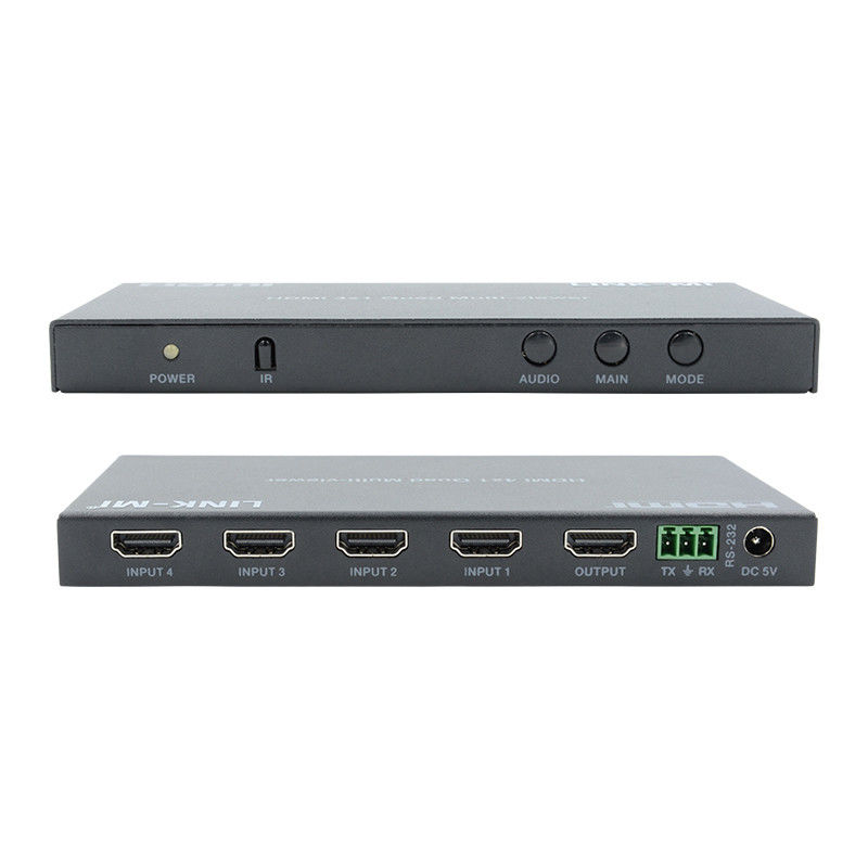 高性能HDMI 4x1クワッドマルチビューヤーHDMI 1.4b HDCP 1.4とDVI対応