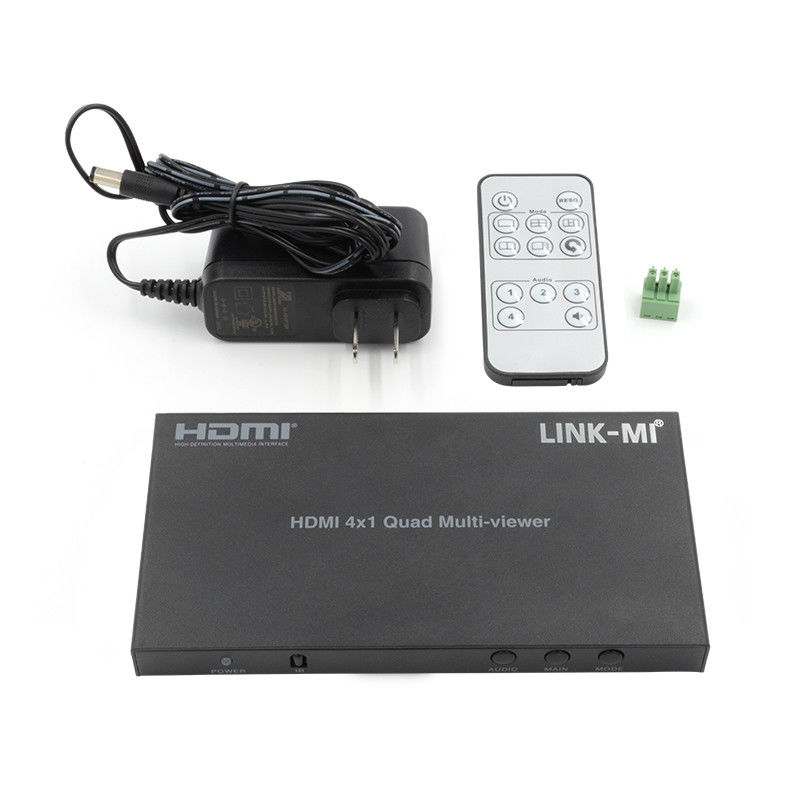 高性能HDMI 4x1クワッドマルチビューヤーHDMI 1.4b HDCP 1.4とDVI対応