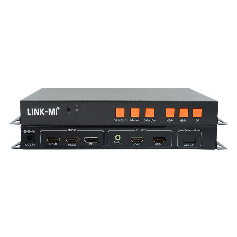 サポート モバイル/HDMI/DP 入力 4K ビデオ ウォール コントローラー 2 つのディスプレイ