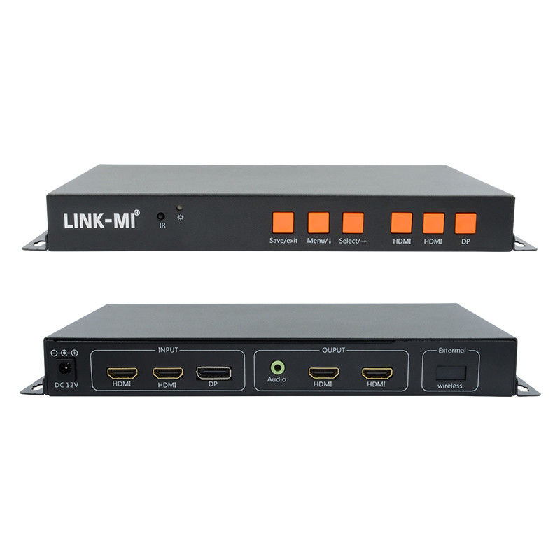 サポート モバイル/HDMI/DP 入力 4K ビデオ ウォール コントローラー 2 つのディスプレイ