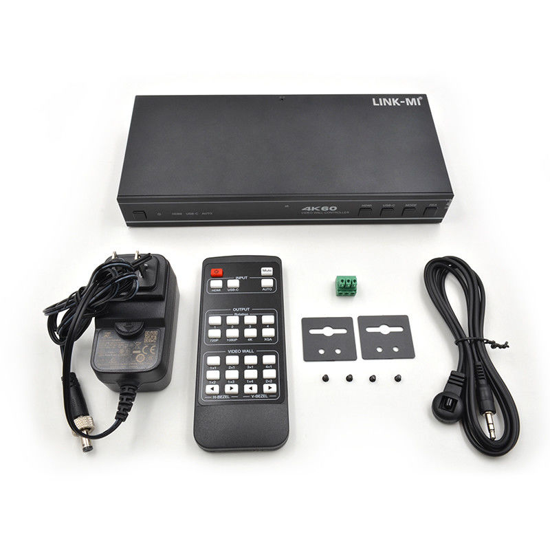 ユーザーフレンドリーな1X4HDMIビデオウォールコントローラ,USB-C入力オーディオとRS232サポート