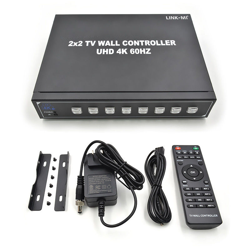 4K60 2x2 ビデオウォールコントローラー 4 スプライステレビ サポート 1x2 1x3 1x4 4x1 3x1 2x1 UHD TV ウォールプロセッサ