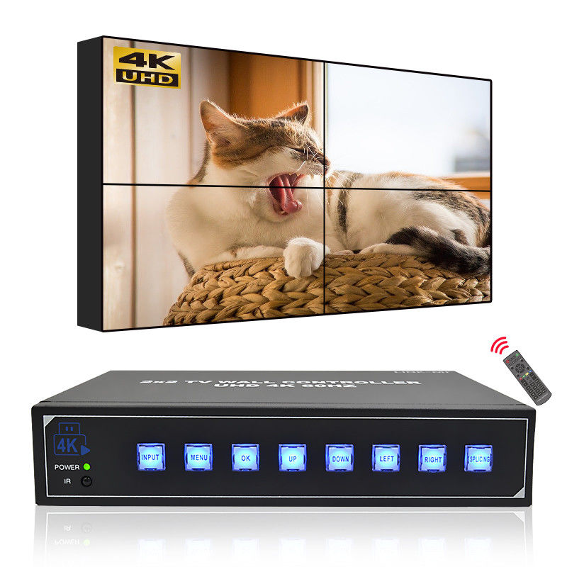 4K 2X2 ビデオ ウォール コントローラー 制御室 1X4 ビデオ ウォール ディスプレイ 3.5mm オーディオ アウトプット